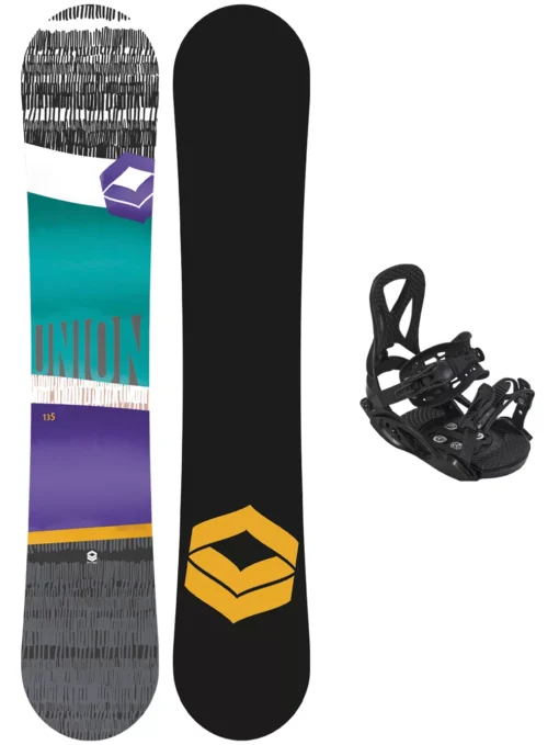 FTWO Union 130 + Junior M Black 2023 Snowboard-Set